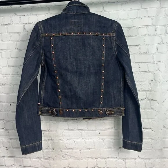 Vintage Polo Jeans Co. Ralph Lauren Studded Blue Jean Jacket & Jeans Set - Picture 7 of 7